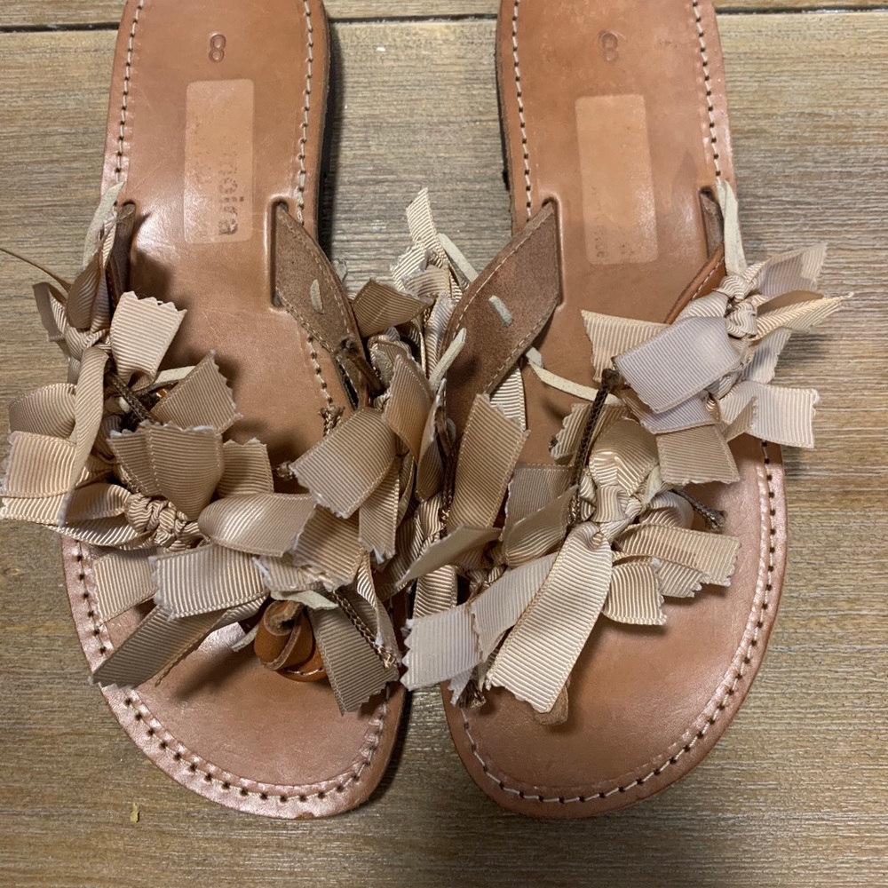 Leather slides